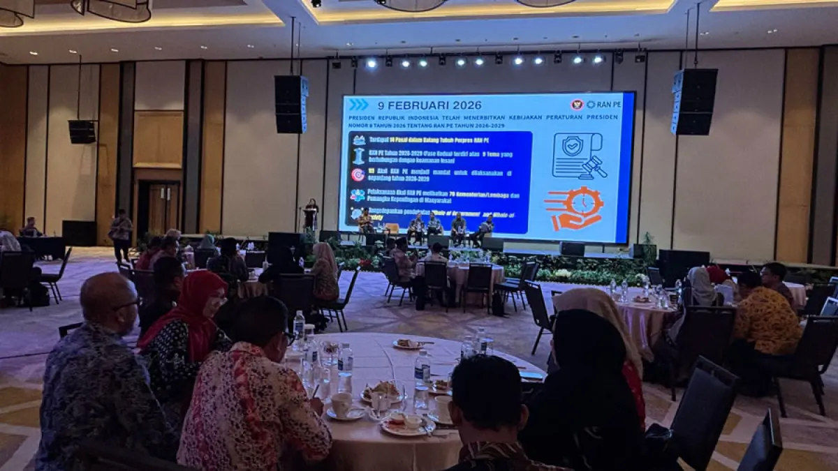 Seminar Penguatan Pemahaman Pemerintah Daerah terhadap RAN PE 2026–2029 di Batam, Rabu (7/5), yang membahas penyusunan RAD PE sebagai langkah pencegahan dini ekstremisme di wilayah perbatasan. F. Yashinta / Batam Pos