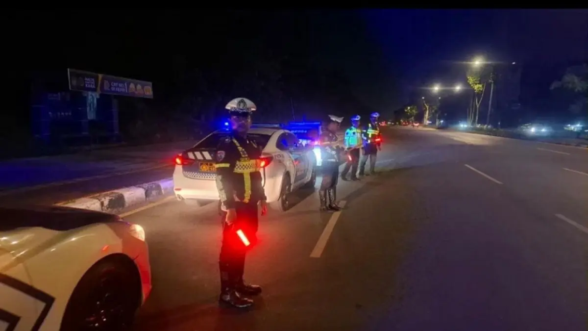 Patroli dan pengawasan balap liar oleh satlantas Polresta barelang. F. Dok. Polresta untuk Batam Pos 