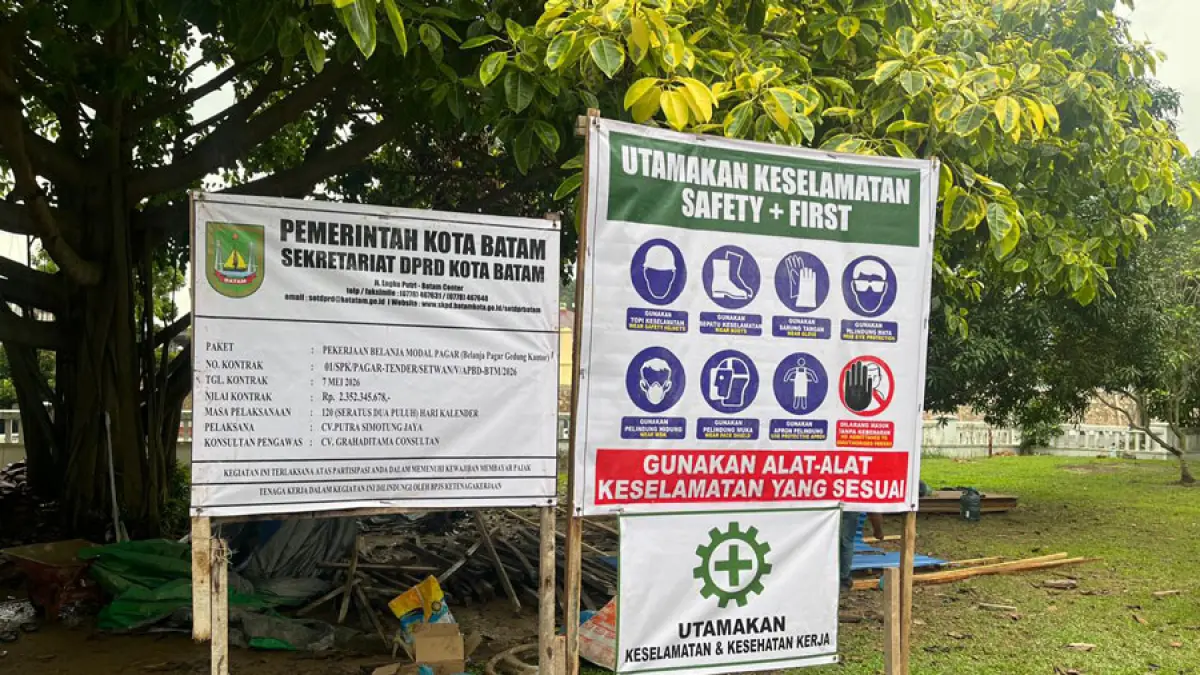 Proyek senilai Rp 2,35 miliar itu mulai memasuki tahap pelaksanaan fisik setelah proses tender selesai. Foto: Azis Maulana / Batam Pos.