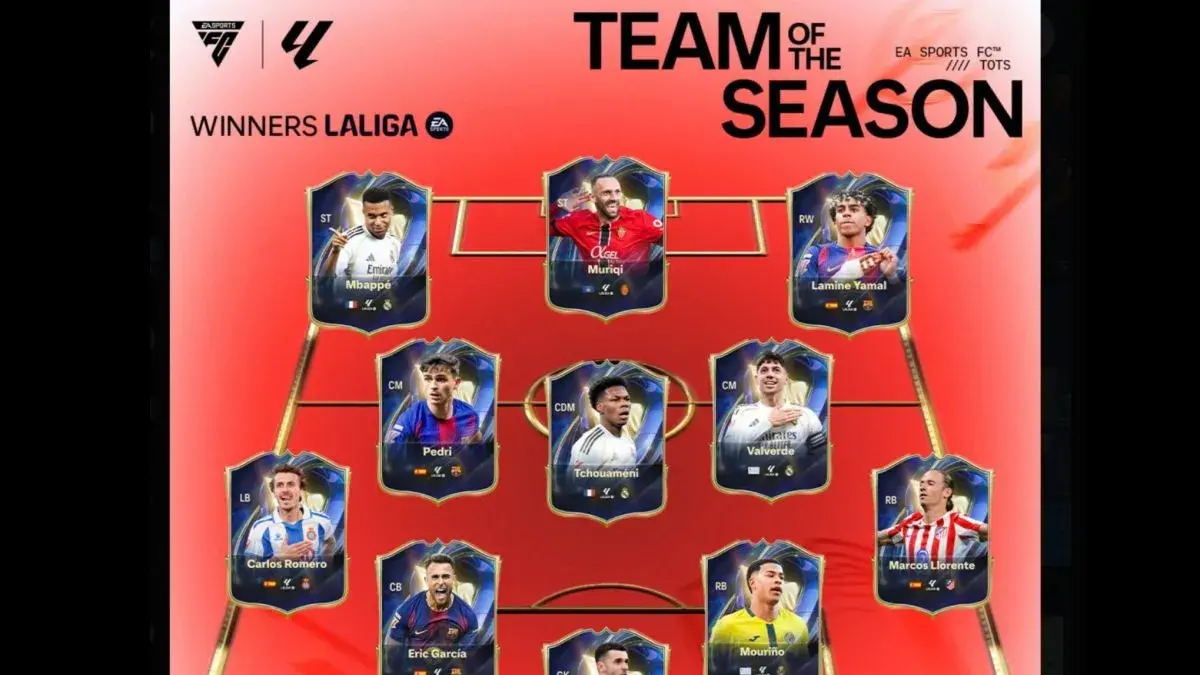 Daftar pemain di Tim Musim Ini (Team of The Season/TOTS) Liga Spanyol (La Liga) 2025/2026. (La Liga)