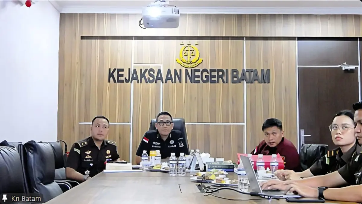 Suasana ekspose yang digelar di Ruang Video Conference Kejari Batam. F Istimewa