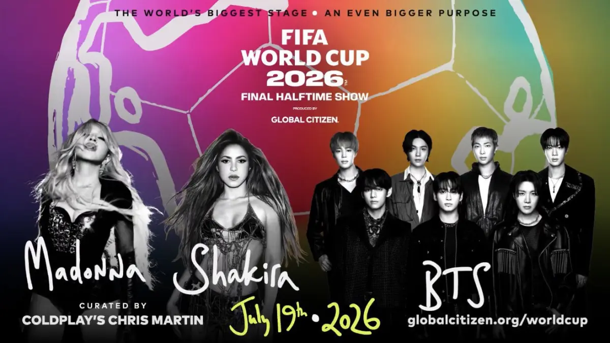 Madonna, Shakira, dan BTS akan tampil di final halftime show FIFA World Cup 2026. (x.com/sakinayoongi)