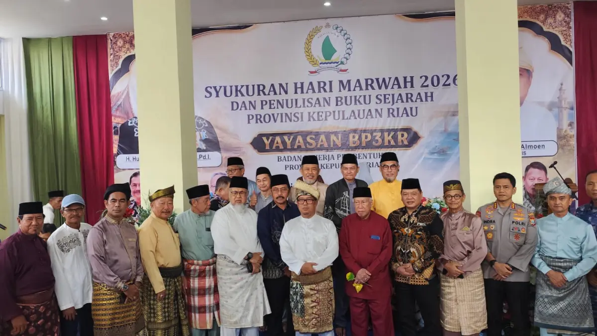 PARA pengurus BP3KR usai membacakan maklumat pada momen hari Marwah 2026. F. Mohamad Ismail/Batam Pos
