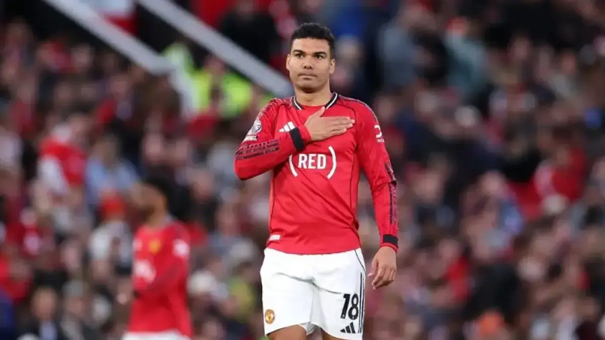 Casemiro menunjukkan performa impresif selama paruh kedua musim ini. (@ManUtd/X)