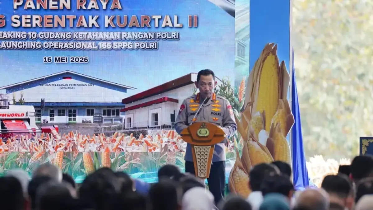 Kapolri Listyo Sigit Prabowo di Tuban, Jawa Timur. (Mabes Polri)