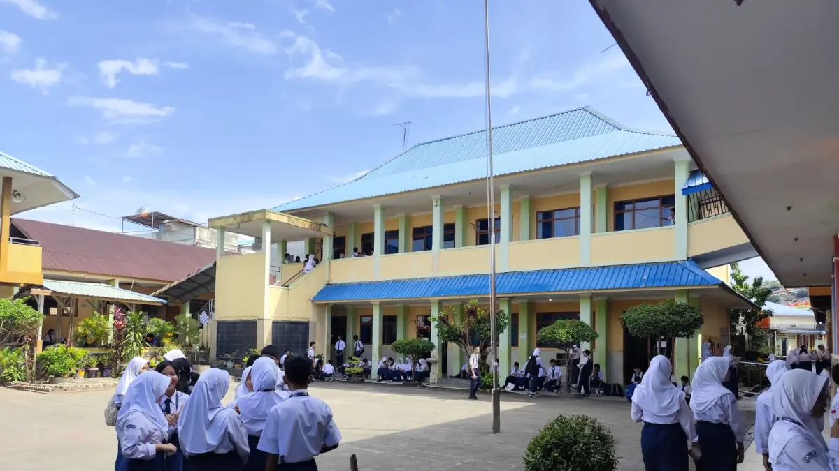 AKTIVITAS pelajar SMP Negeri 1 Tanjungpinang. F. Mohamad Ismail/Batam Pos