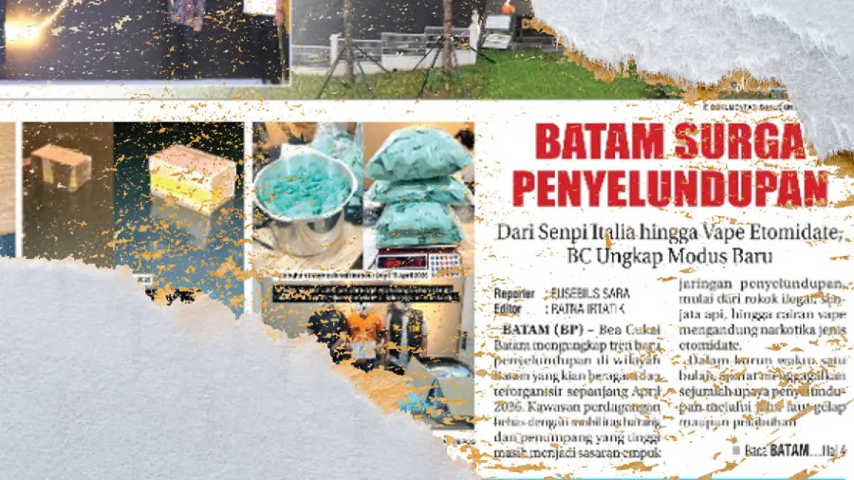 Tampilan berita di koran Batam Pos