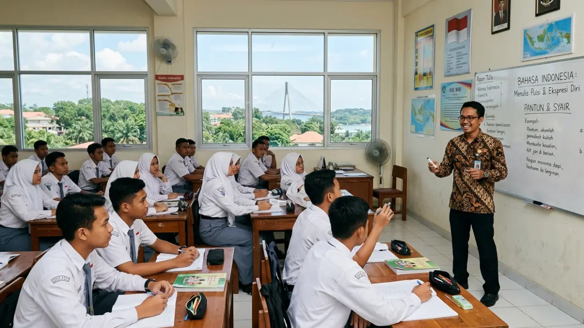 Ilistrasi sekolah. F chatgpt