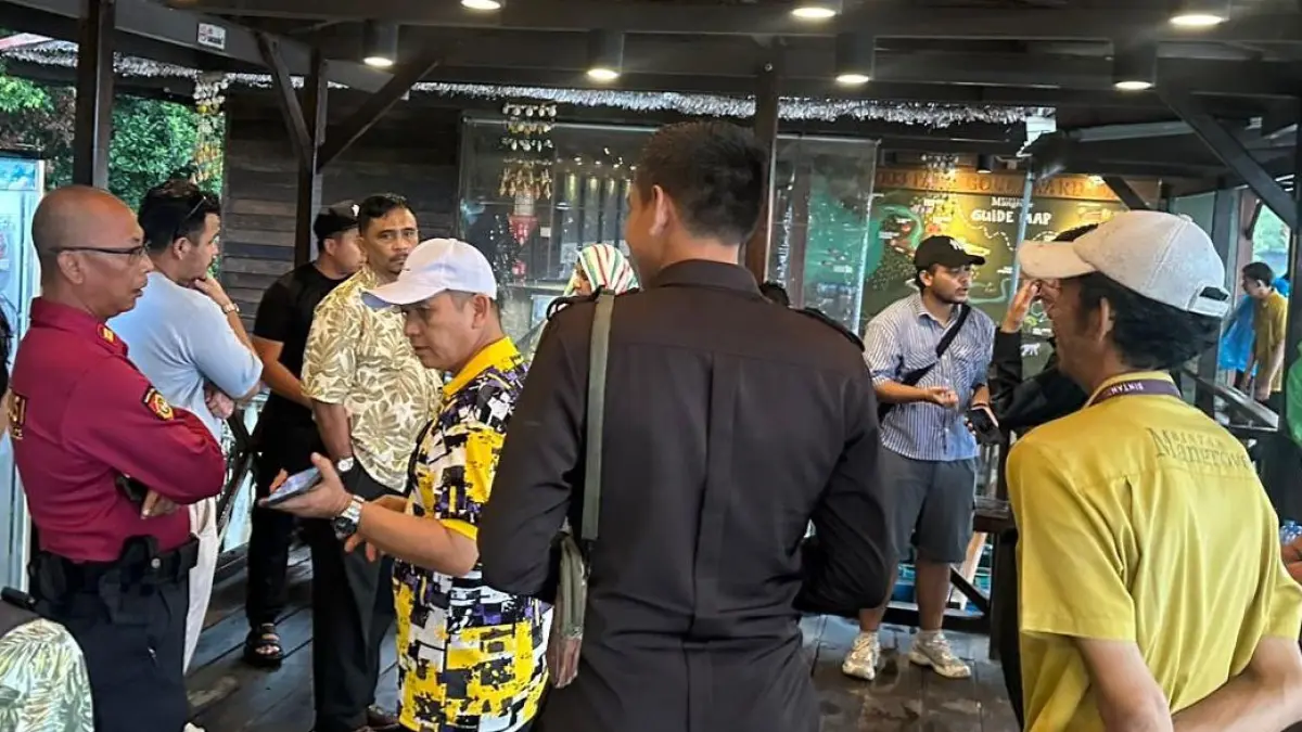 Petugas kepolisian mendatangi lokasi kecelakaan speedboat wisata di alur perairan Wisata Mangrove Lagoi, Desa Sebong Lagoi, Kecamatan Teluk Sebong, Bintan, Minggu (31/5/2026) sore. Foto: Satpolairud Polres Bintan untuk Batam Pos.