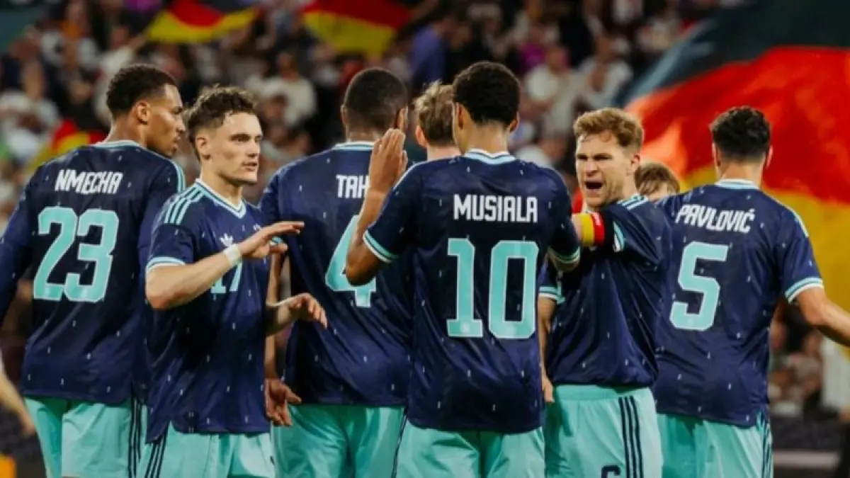 Timnas Jerman menang 4-0 atas Finlandia dalam pertandingan uji coba di Mewa Arena, Mainz pada Minggu (31/5/2026). X.com/DFB_Team

