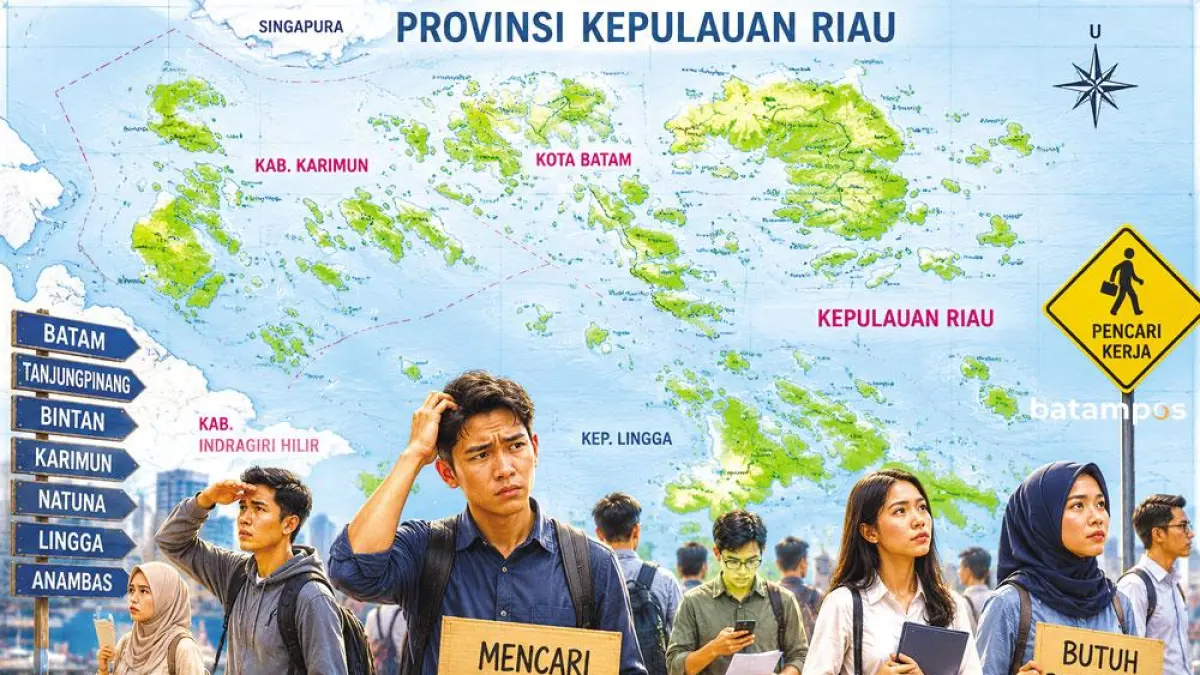 Ilustrasi pencari kerja. Jumlah pengangguran terbuka di Provinsi Kepri jadi yang tertinggi kedua secara nasional. Foto: chatgpt