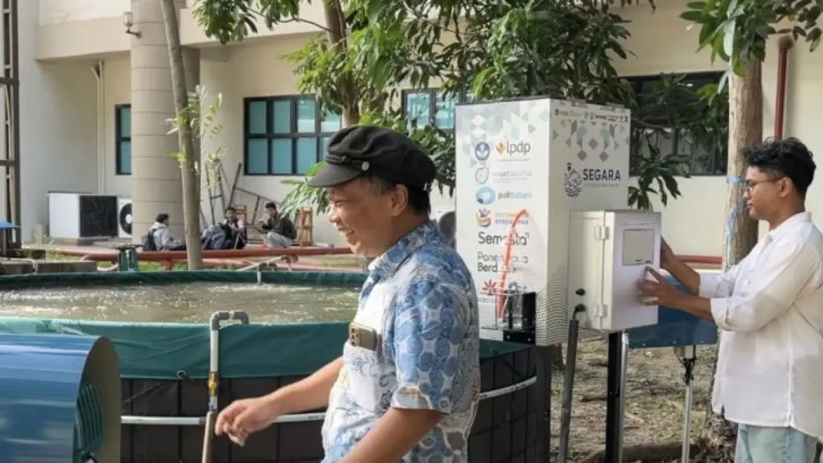 Inovasi sistem IOT Segara untuk memonitor kolam bioflok yang dikembangkan Politeknik Negeri Batam, Kepri, Selasa (2/6/2026). ANTARA/Amandine Nadja 
