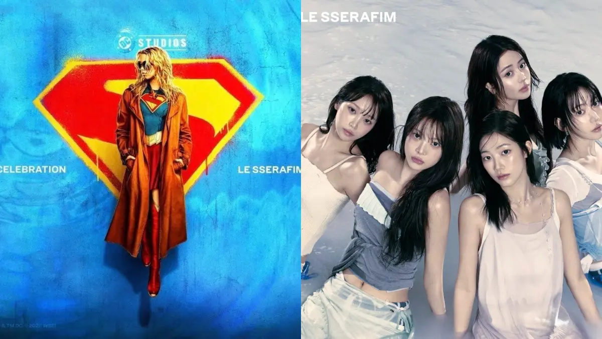 Kolaborasi Supergirl dan Le Sserafim merilis Celebration. (x.com/ThePopFlop)