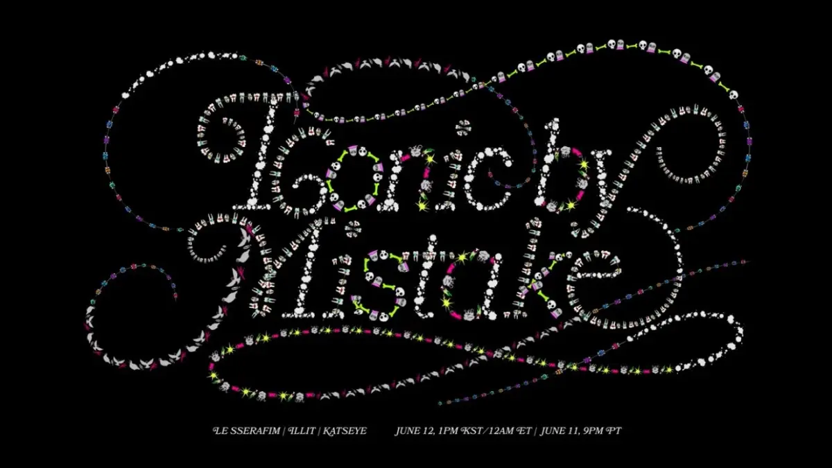 LE SSERAFIM, ILLIT, dan KATSEYE berkolaborasi dalam single ICONIC BY MISTAKE. (x.com/PopBase)