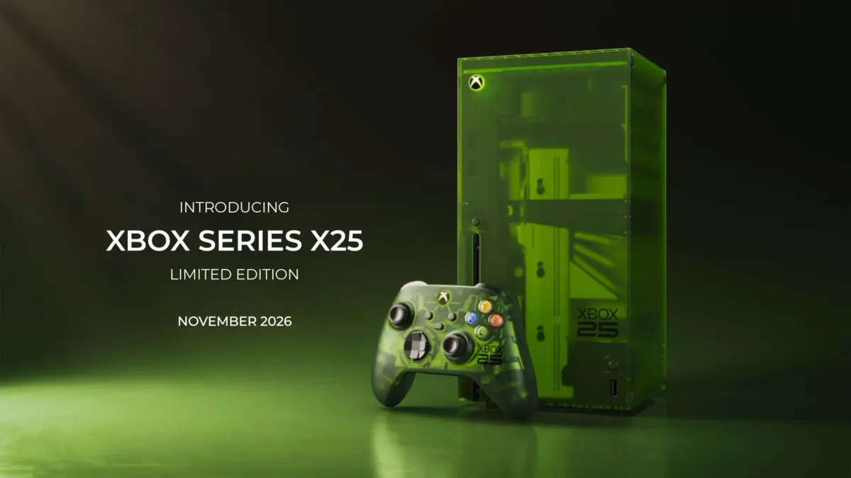 Microsoft meluncurkan Xbox Series X25 dengan warna hijau transparan. (x.com/XboxStockAlerts)