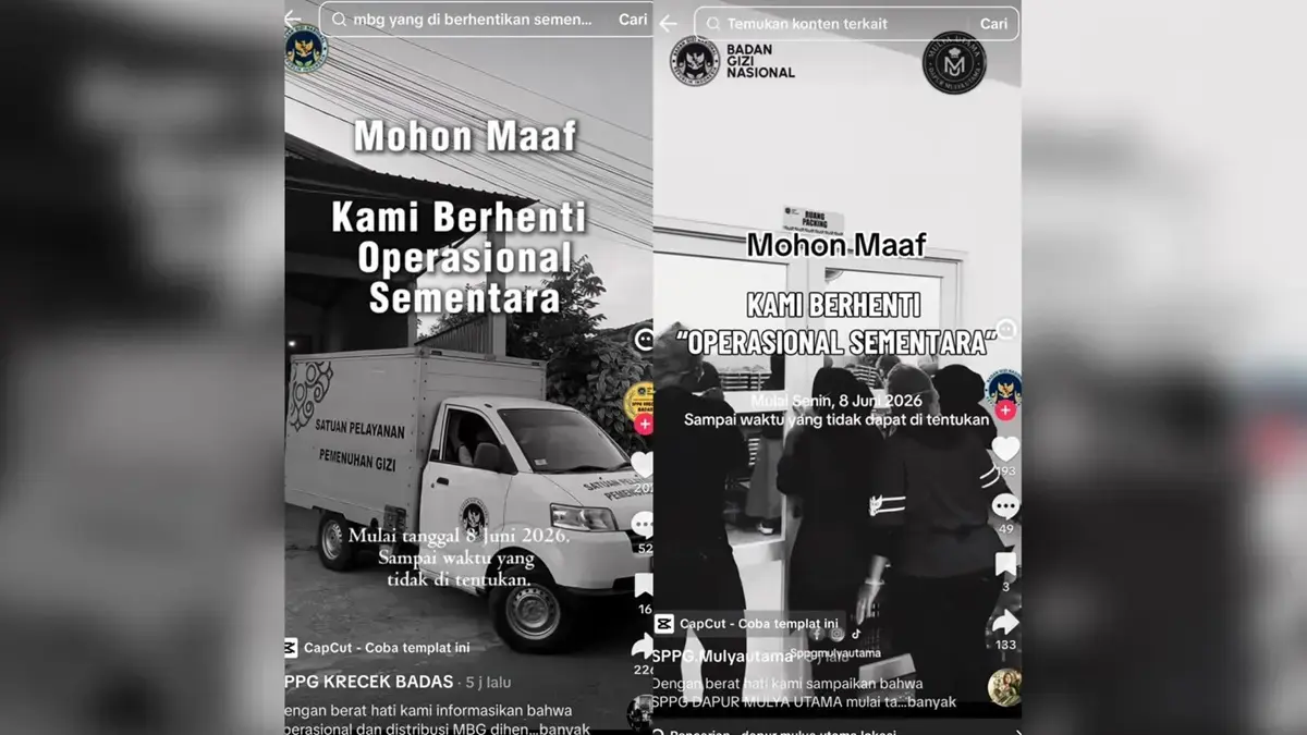 Sejumlah SPPG viral mengaku tutup operasional sementara.