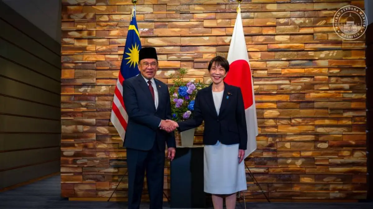 Perdana Menteri Malaysia Anwar Ibrahim dan Perdana Menteri Jepang Sanae Takaichi di Tokyo, Jepang, Rabu (10/6/2026). (ANTARA/HO-Kantor Perdana Menteri Malaysia)