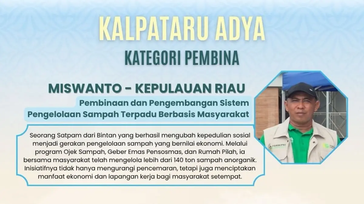 Miswanto, pejuang lingkungan dari Bintan