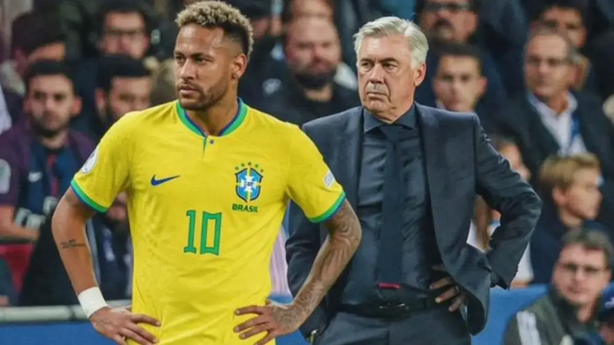 Carlo Ancelotti tetap sertakan Neymar ke skuad Piala Dunia 2026 meski cedera. (@BrasilEdition/X). - Image