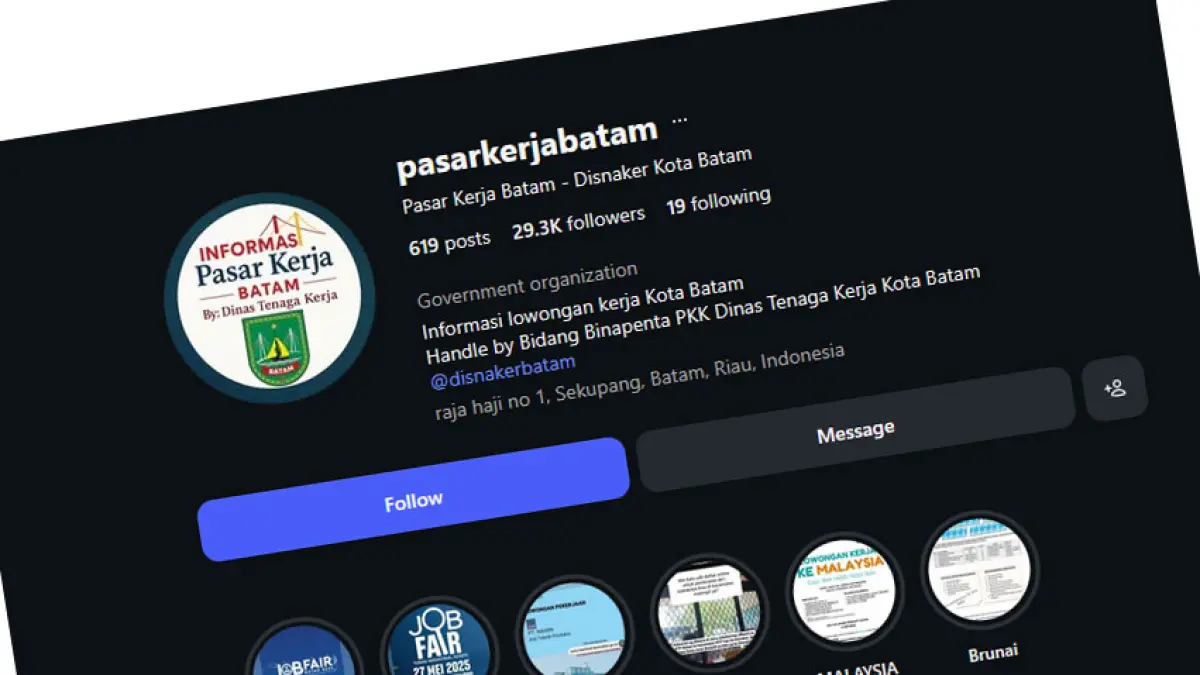 Akun @pasarkerjabatam 