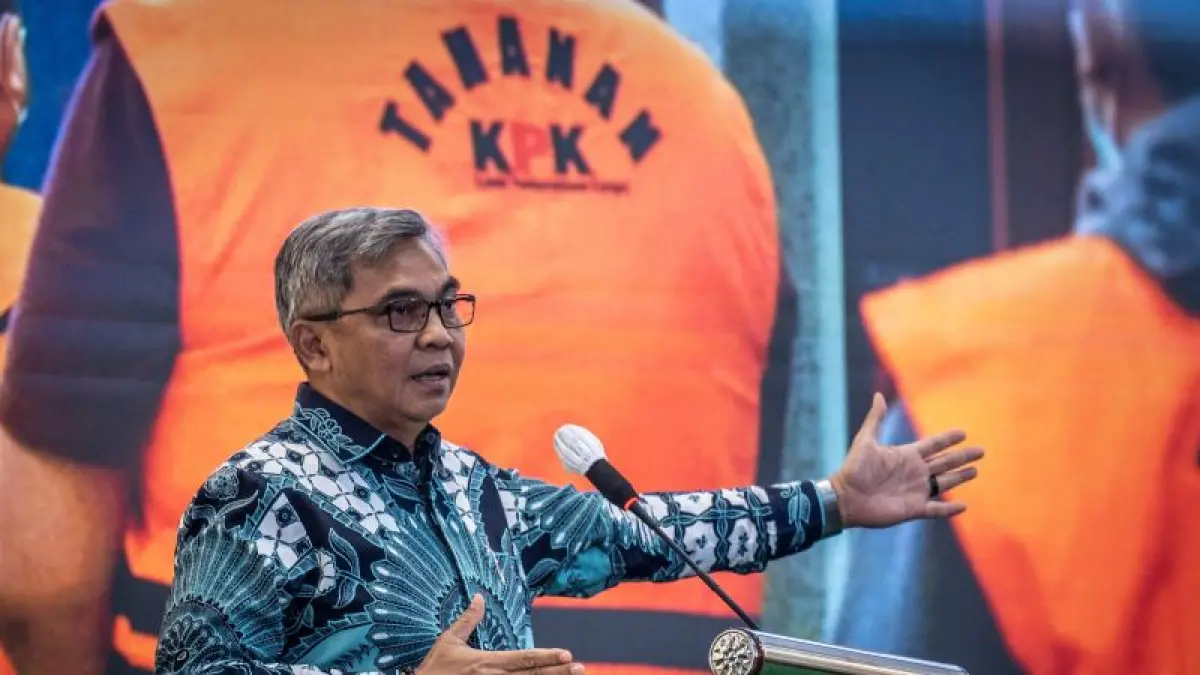 Ketua KPK Setyo Budiyanto memberikan sambutan pada peluncuran e-learning bagi Aparatur Sipil Negara (ASN) berintegritas di Kantor Lembaga Administrasi Negara, Jakarta, Rabu (17/6/2026). KPK resmi meluncurkan program nasional e-learning bagi ASN berintegritas berbasis platform digital untuk memperkuat pemahaman nilai-nilai integritas dan mendorong terciptanya tata kelola birokrasi yang bersih, efektif serta efisien di seluruh intansi pemerintah. ANTARA FOTO/Bayu Pratama S./wsj. (ANTARA FOTO/BAYU PRATAMA S)