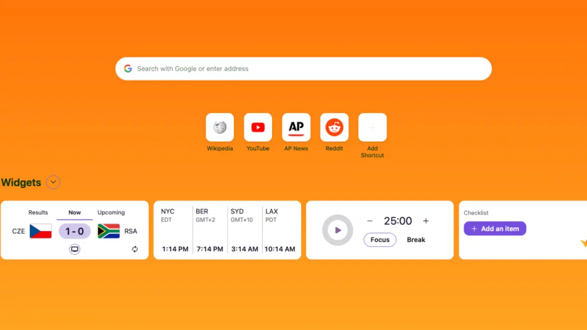 Firefox dilengkapi widget produktivitas. (x.com/HalaBughazi)