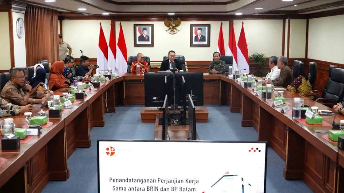 Penandatanganan Perjanjian Kerja Sama (PKS) tentang Pemanfaatan Riset dan Inovasi serta Pengkajian Pembangunan Batam Science and Technology Park yang berlangsung di Gedung B.J. Habibie, Jakarta, Kamis (18/6), lalu.  F. BP Batam