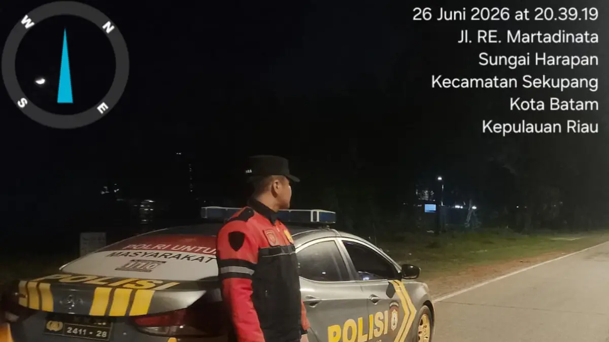 Polsek Sekupang awasi aktifitas balap liar. Dok Polsek untuk Batam Pos&nbsp;