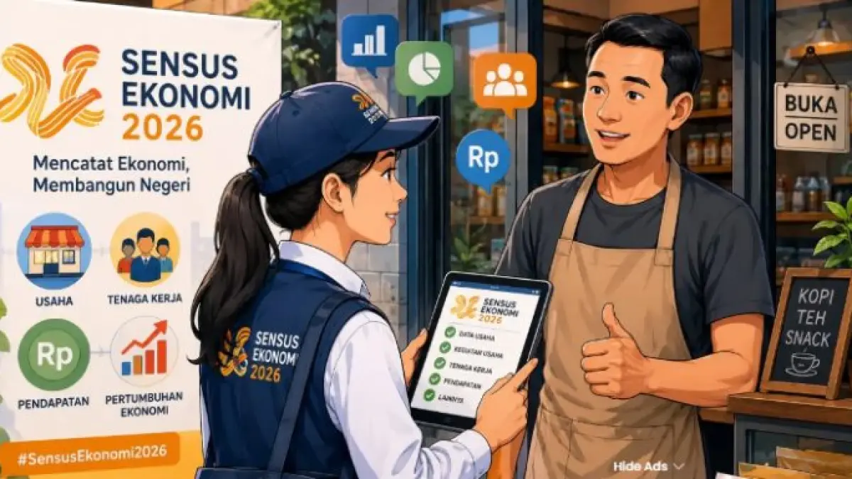 Petugas BPS Batam melakukan pendataan Sensus Ekonomi 2026 secara door-to-door kepada pelaku usaha dan masyarakat. Foto: Istimewa