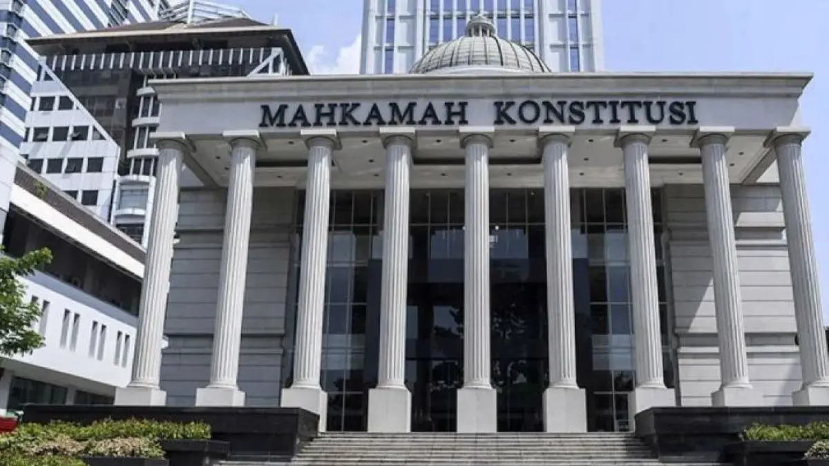 Ilustrasi suasana di depan Gedung Mahkamah Konstitusi (MK) di Jakarta. (Hafidz Mubarak/Antara)