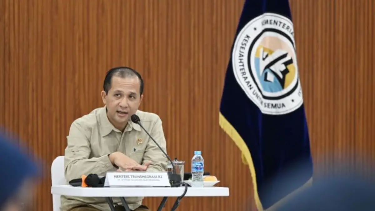  Menteri Transmigrasi Muhammad Iftitah Sulaiman Suryanagara memimpin diskusi bersama para guru besar dari 10 perguruan tinggi mitra Program Tim Ekspedisi Patriot di Jakarta, Selasa (30/6/2026). (ANTARA/HO-Kementerian Transmigrasi)
