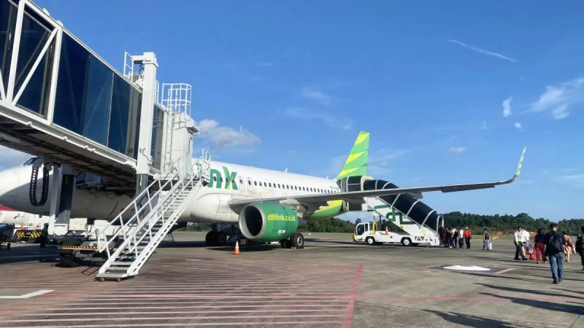 
Citilink resmi melayani penerbangan langsung Batam–Yogyakarta setiap hari mulai 1 Juli 2026 melalui Bandara Internasional Hang Nadim.  F. Antara