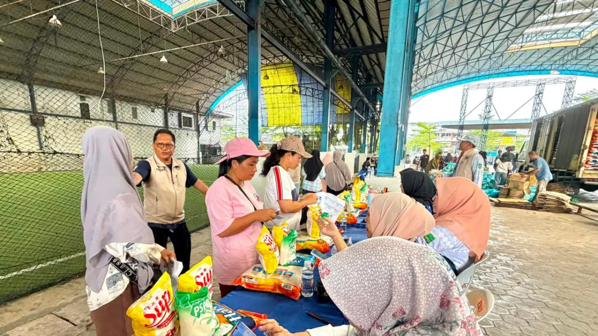 Situasi Pasar Murah Bersubsidi Kota Batam TA 2026 di Kelurahan Tembesi, Selasa (7/7/2026). F Rengga Yuliandra/Batam Pos
