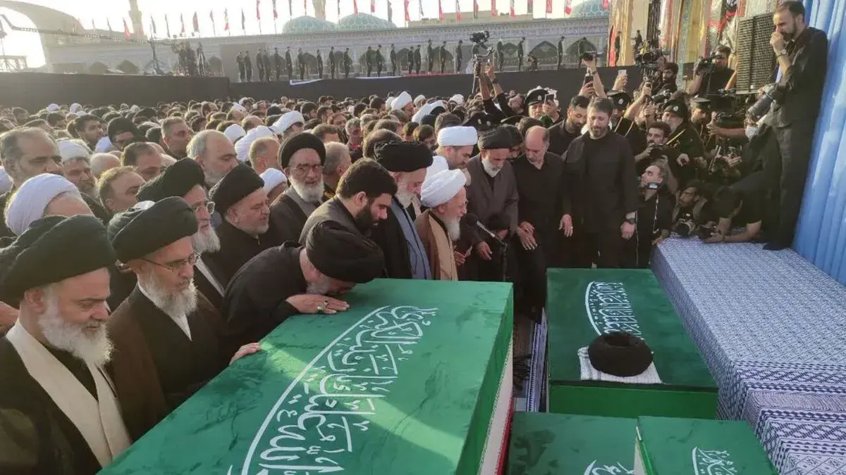 Prosesi penghormatan terakhir bagi Ali Khamenei. ANTARA/IRNA-OANA