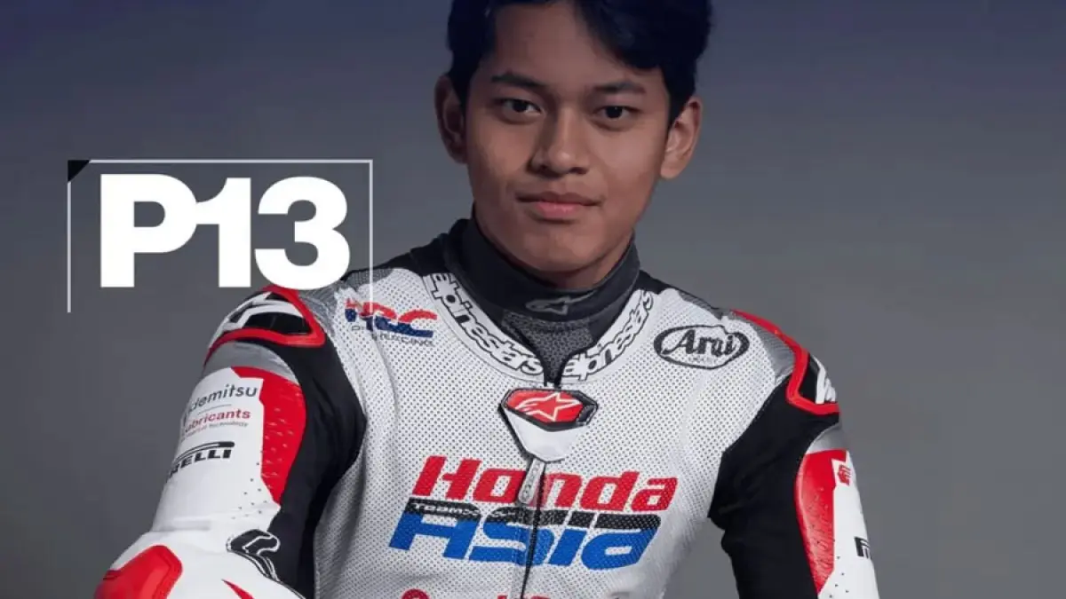 Jadwal Veda Ega Pratama menjalani balapan utama Moto3 Jerman 2026 dari posisi ke-13 setelah tampil di sesi kualifikasi Q2. (Honda Team Asia)