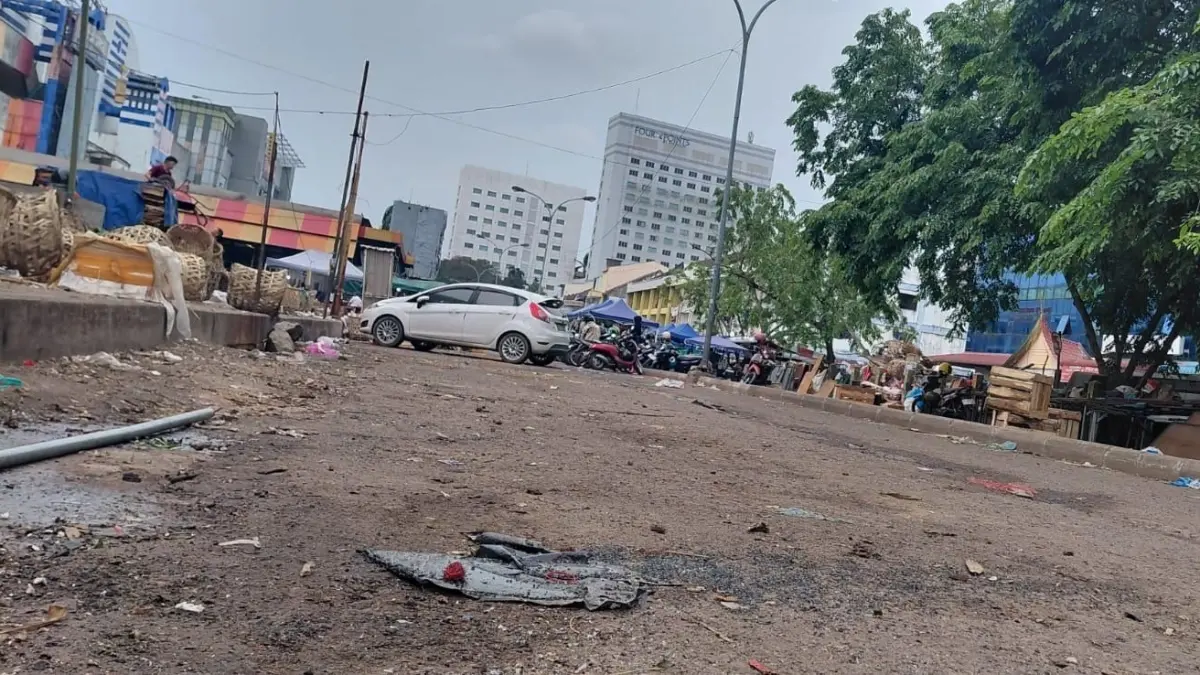 Lokasi kecelakaan yang terjadi di kawasan Pasar Tos 3000, Jodoh, Kecamatan Lubukbaja, Kota Batam, Minggu (12/7) sekitar pukul 01.00 WIB.