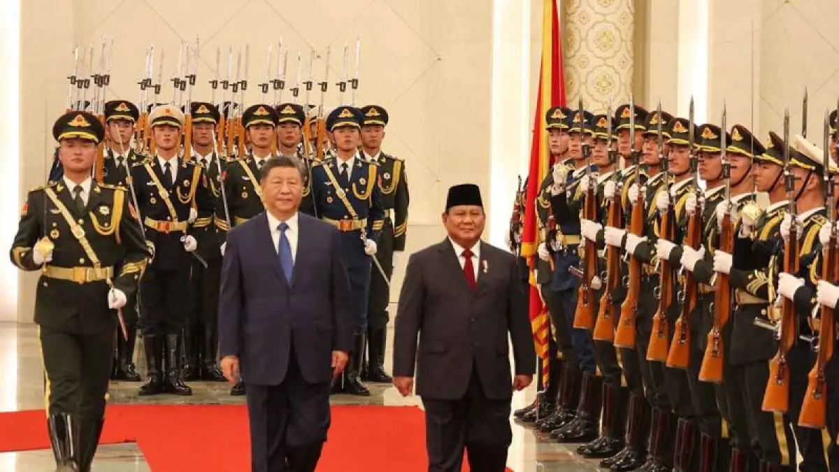 residen Indonesia Prabowo Subianto dan Presiden China Xi Jinping dalam suatu kesempatan di Balai Agung Rakyat, Beijing, China. /ANTARA FOTO/Desca Lidya Natalia/rwa.
