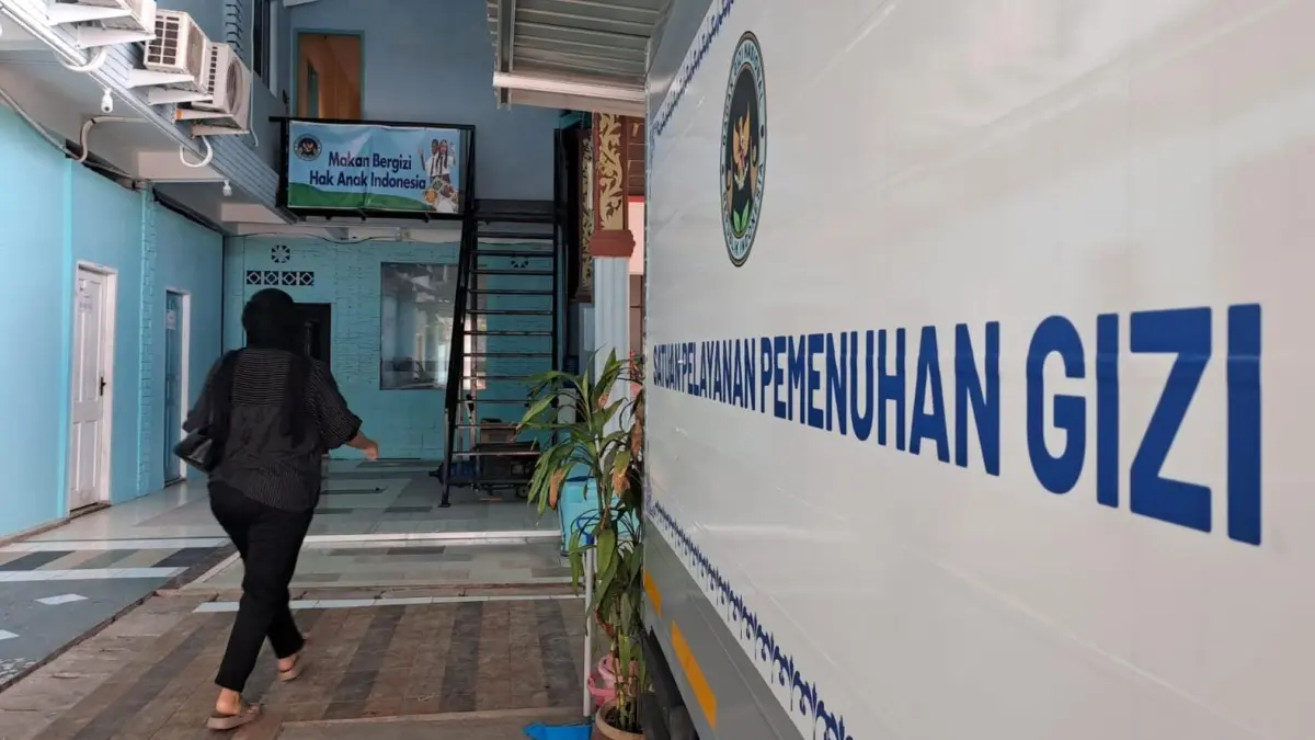 Dapur MBG di SPPG Tanjunguban Selatan 3 terlihat sepi karena sudah 1,5 bulan tak beroperasi. F.Slamet Nofasusanto/Batam Pos