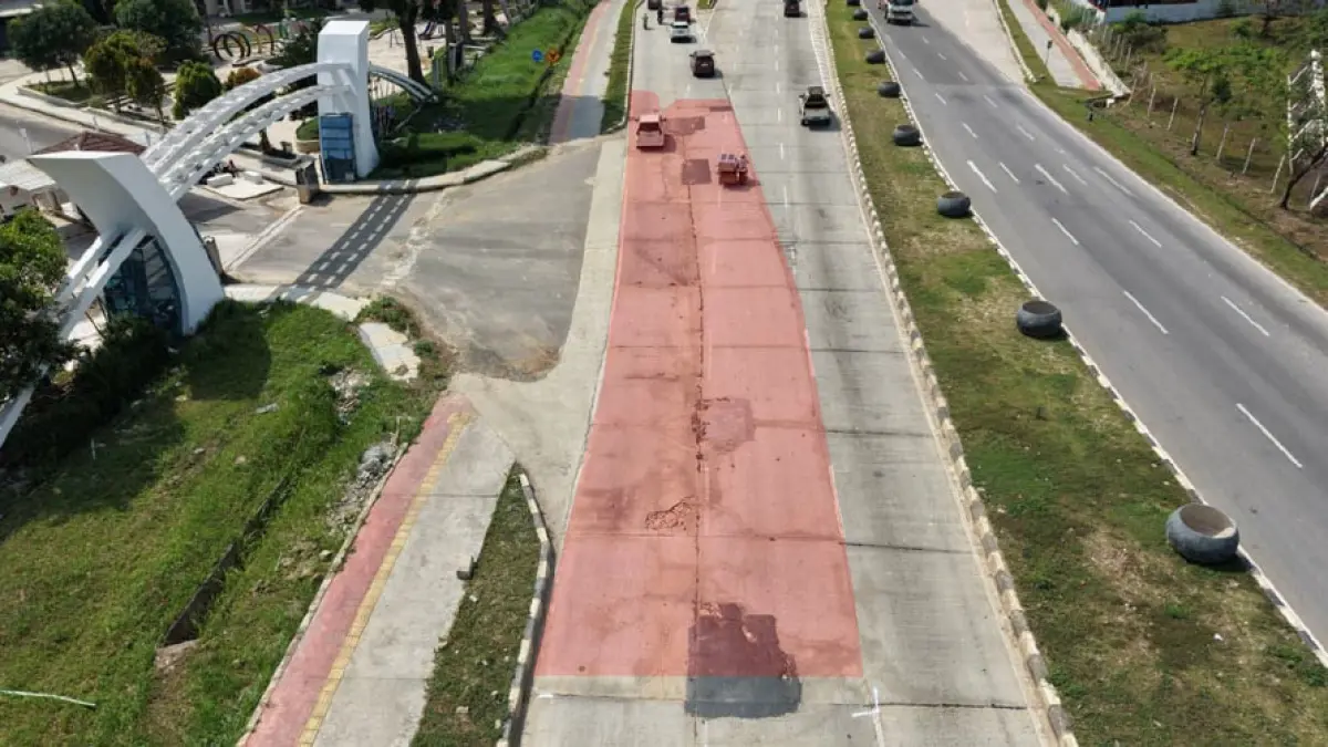 Perbaikan Jalan Gajah Mada pada ruas Pura Agung Amertha Buana hingga Taman Kota merupakan komitmen menghadirkan infrastruktur jalan yang lebih aman, nyaman. F. Humas BP batam