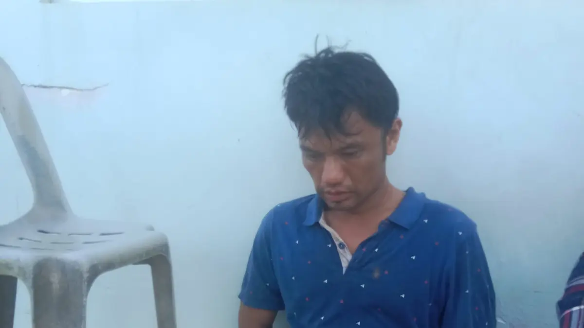 ANM, pencuri kabel di kawasan PT Citra Aerolink, Kelurahan Batu Besar, Kecamatan Nongsa yang diamankan sekuriti, Rabu (29/7)