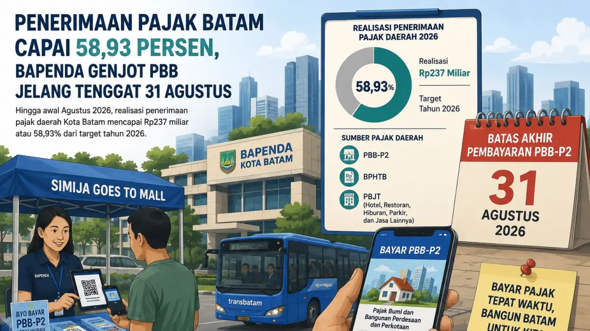 Ilustrasi penerimaan pajak Batam. F. chatgpt