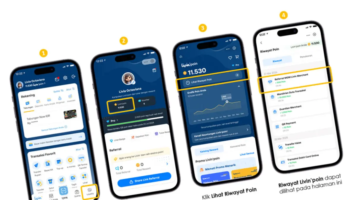 Bank Mandiri juga mengembangkan fitur Livin