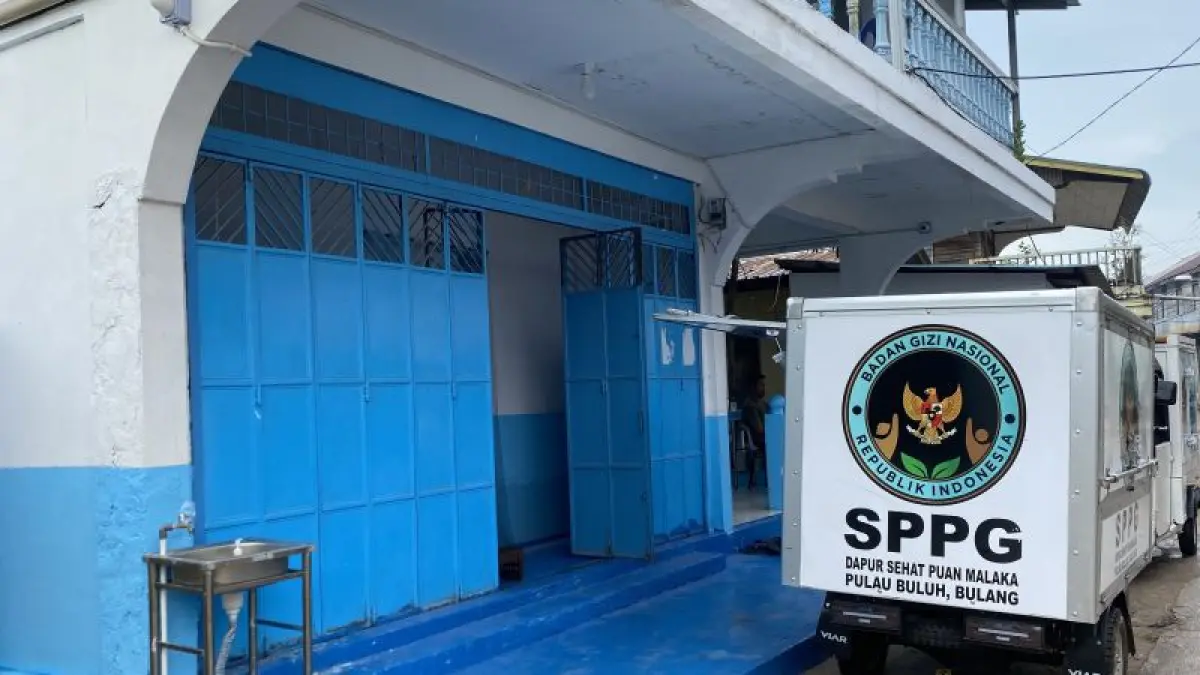 Tampak luar dari SPPG Dapur Sehat Puan Malaka Pulau Buluh di Batam, Kepri (30/7/2026). ANTARA/Amandine Nadja