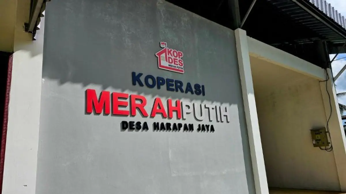Gedung KDMP di Desa Harapan Jaya, Kabupaten Natuna, Provinsi Kepulauan Riau. ANTARA/Muhamad Nurman