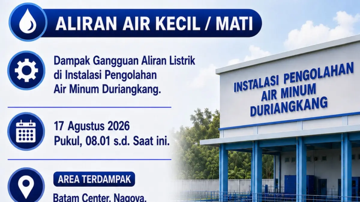 Info gangguan listrik menyebabkan gangfguan aliran air 