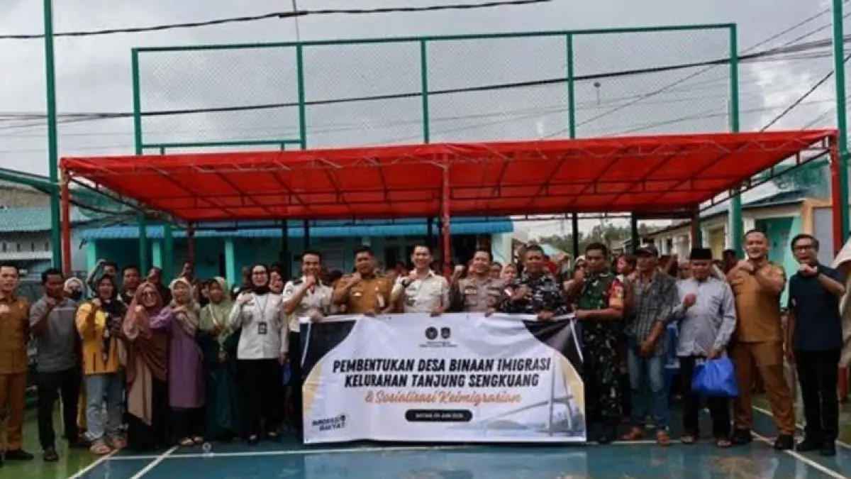 Pembentukan Desa Binaan Imigrasi di Tanjung Sengkuang di Batam, Kepri. (ANTARA/HO-Imigrasi Batam)