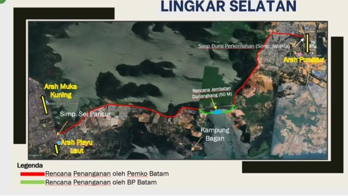 Jalan lingkar Kota Batam.