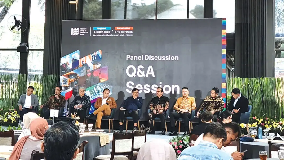 Konferensi pers International Battery Summit 2026 Dorong Penguatan Ekosistem Baterai Indonesia dan Percepatan Transisi Energi. Foto: Dimas Choirul/Jawapos.com