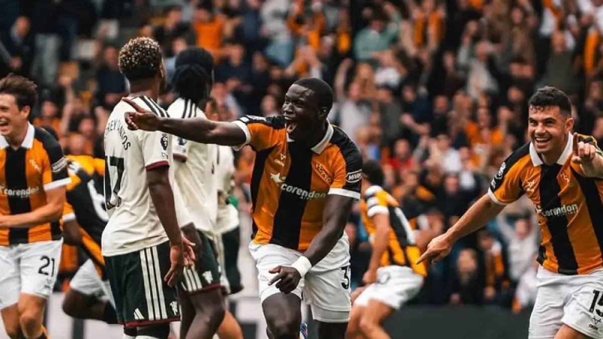 Manchester United kalah 0-2 dari Hull City pada laga Premier League 2026/2027. Foto: IG Hull City