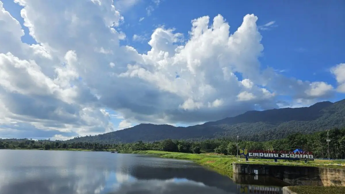 Embung Sebayar di Kabupaten Natuna, Provinsi Kepulauan Riau. ANTARA/Muhamad Nurman 